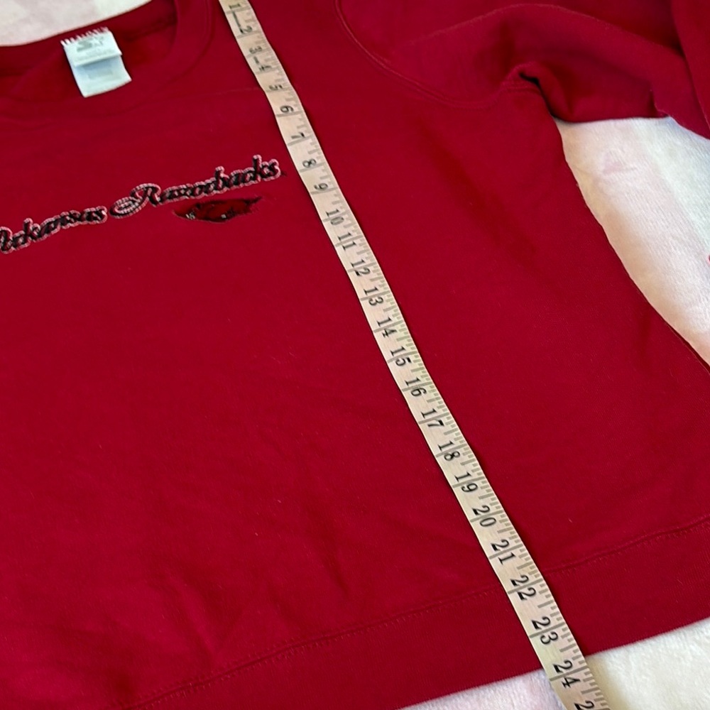 Arkansas Razorbacks Football Red Sweatshirt - Picture 8 of 8